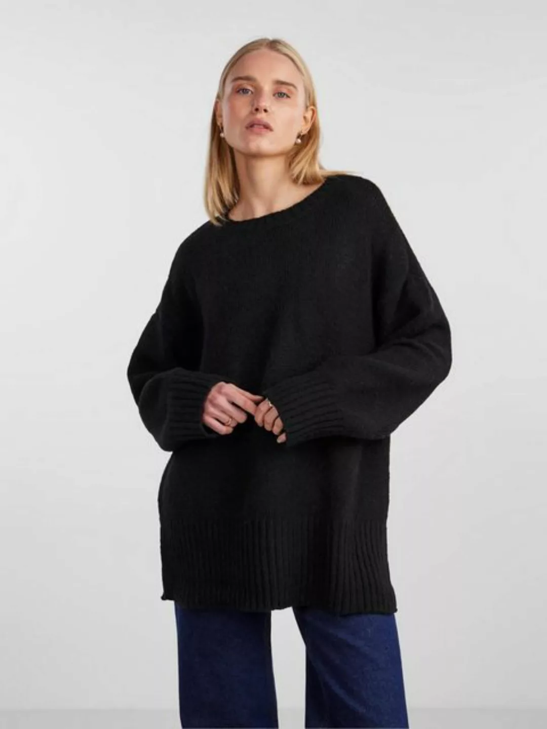 pieces Rundhalspullover PCNANCY LS LOOSE O-NECK KNIT NOOS BC Oversized günstig online kaufen