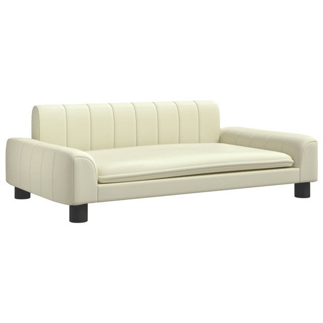 vidaXL Kindersofa Kindersofa Creme 90x53x30 cm Kunstleder Kindercouch Kinde günstig online kaufen