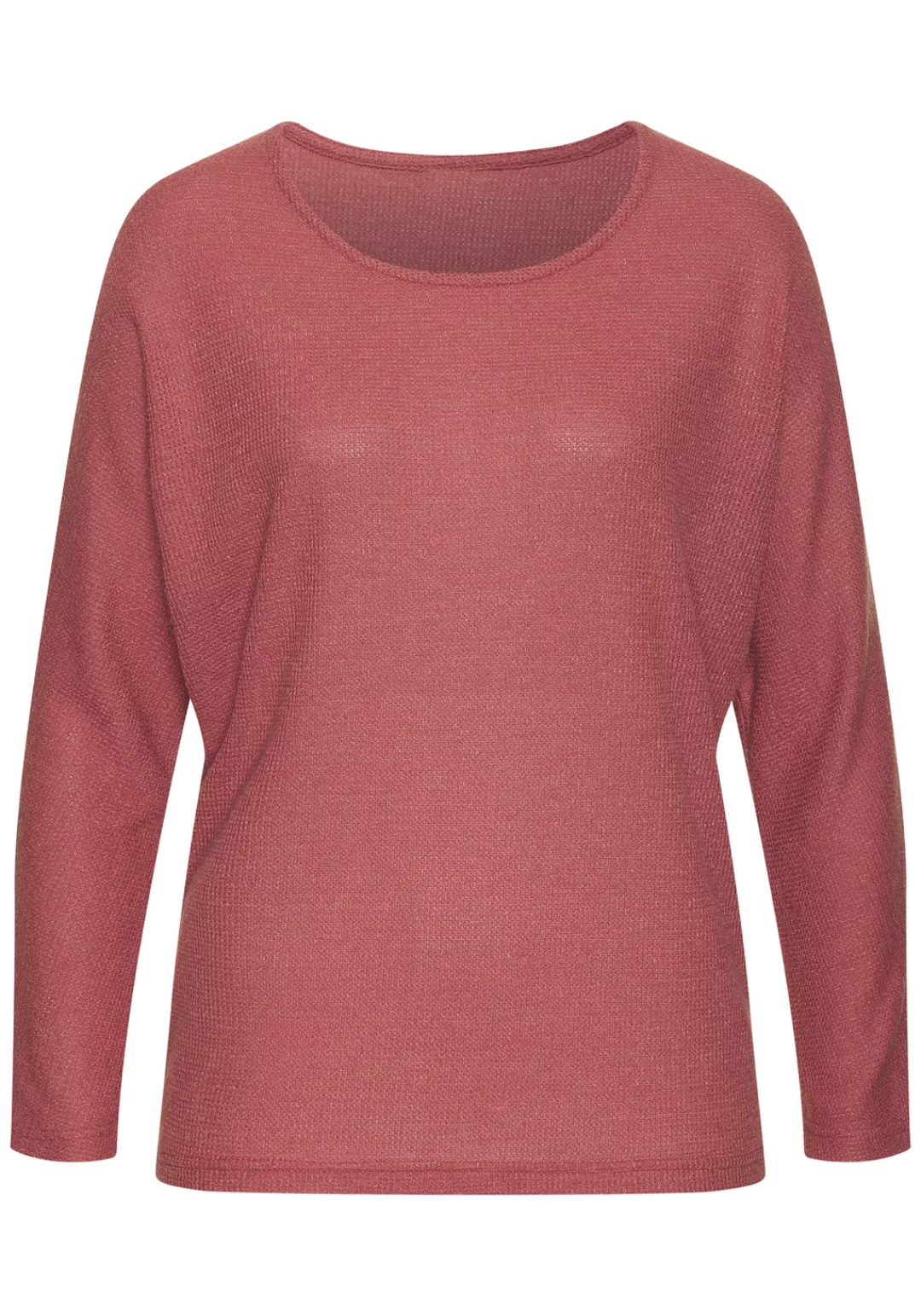Vivance Langarmshirt "aus flauschigem Strick", aus bügelfreier Qualität günstig online kaufen