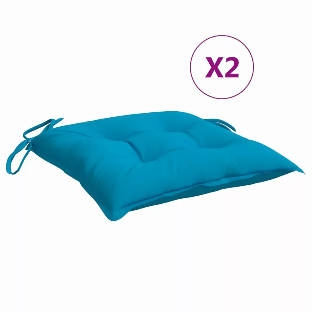 vidaXL Sitzauflage Palettenkissen 2 Stk. Hellblau günstig online kaufen