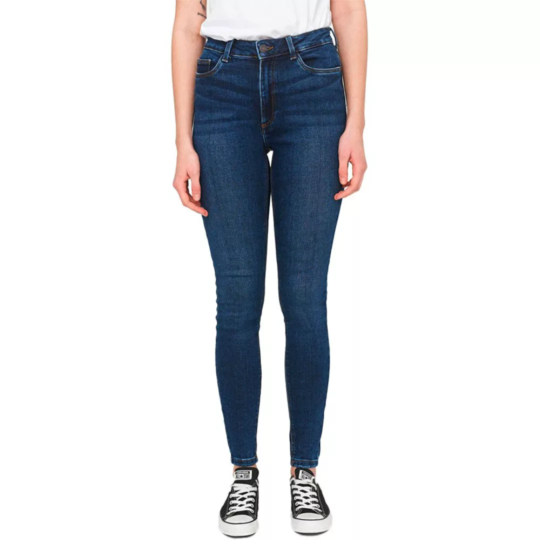NOISY MAY Nmcallie High Waist Skinny Fit Jeans Damen Blau günstig online kaufen