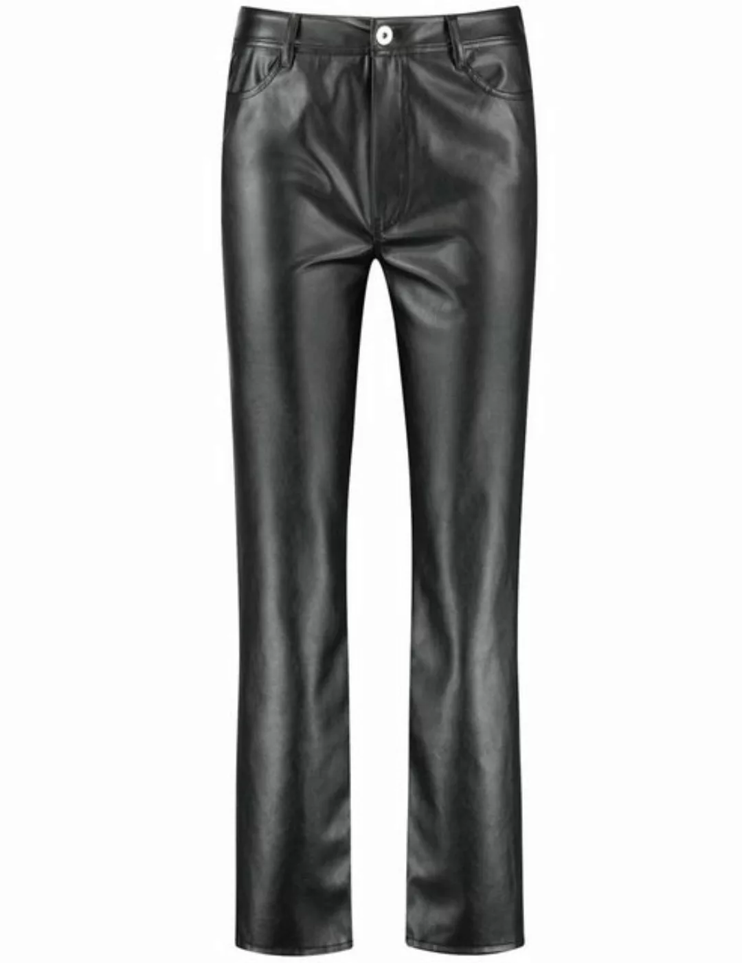 Taifun Stoffhose 3/4 Hose mit Lederoptik Straight günstig online kaufen