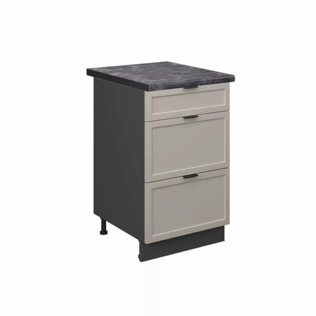 Vicco Unterschrank Fame-Line, GrauBeige/Goldkraft Eiche, 50 cm, AP Anthrazi günstig online kaufen