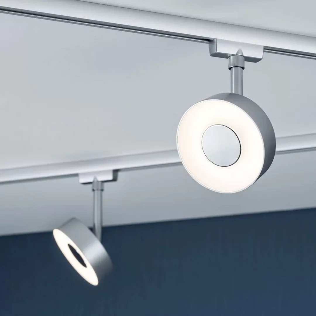 Modischer LED Spot Circle für URail Stromschiene in chrom-matt günstig online kaufen