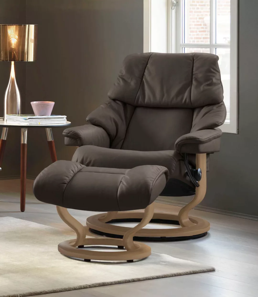 Stressless Fußhocker "Reno", mit Classic Base, Gestell Eiche günstig online kaufen