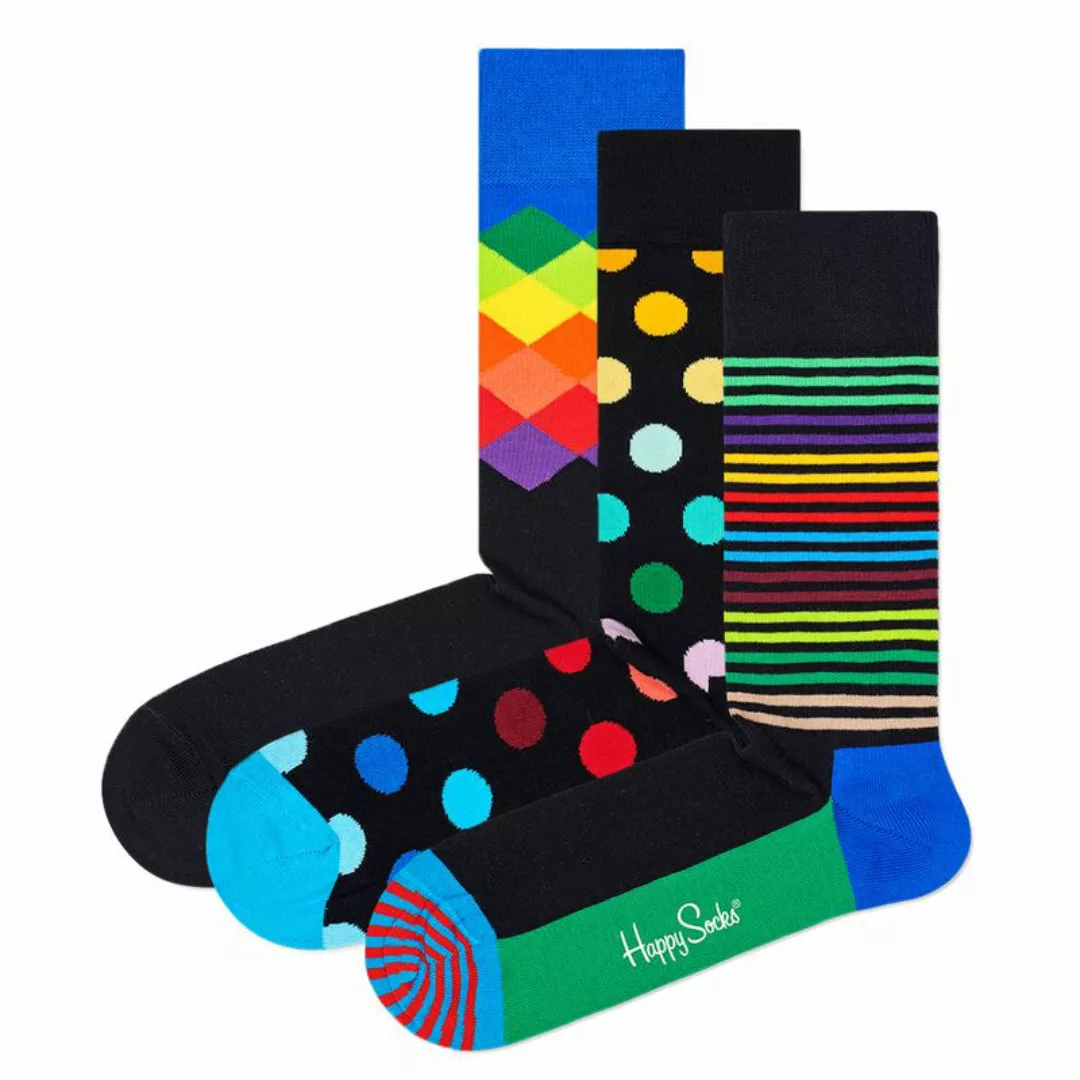 Happy Socks 3er Pack Unisex Socken - Geschenkbox, gemischte Farben Multi-co günstig online kaufen