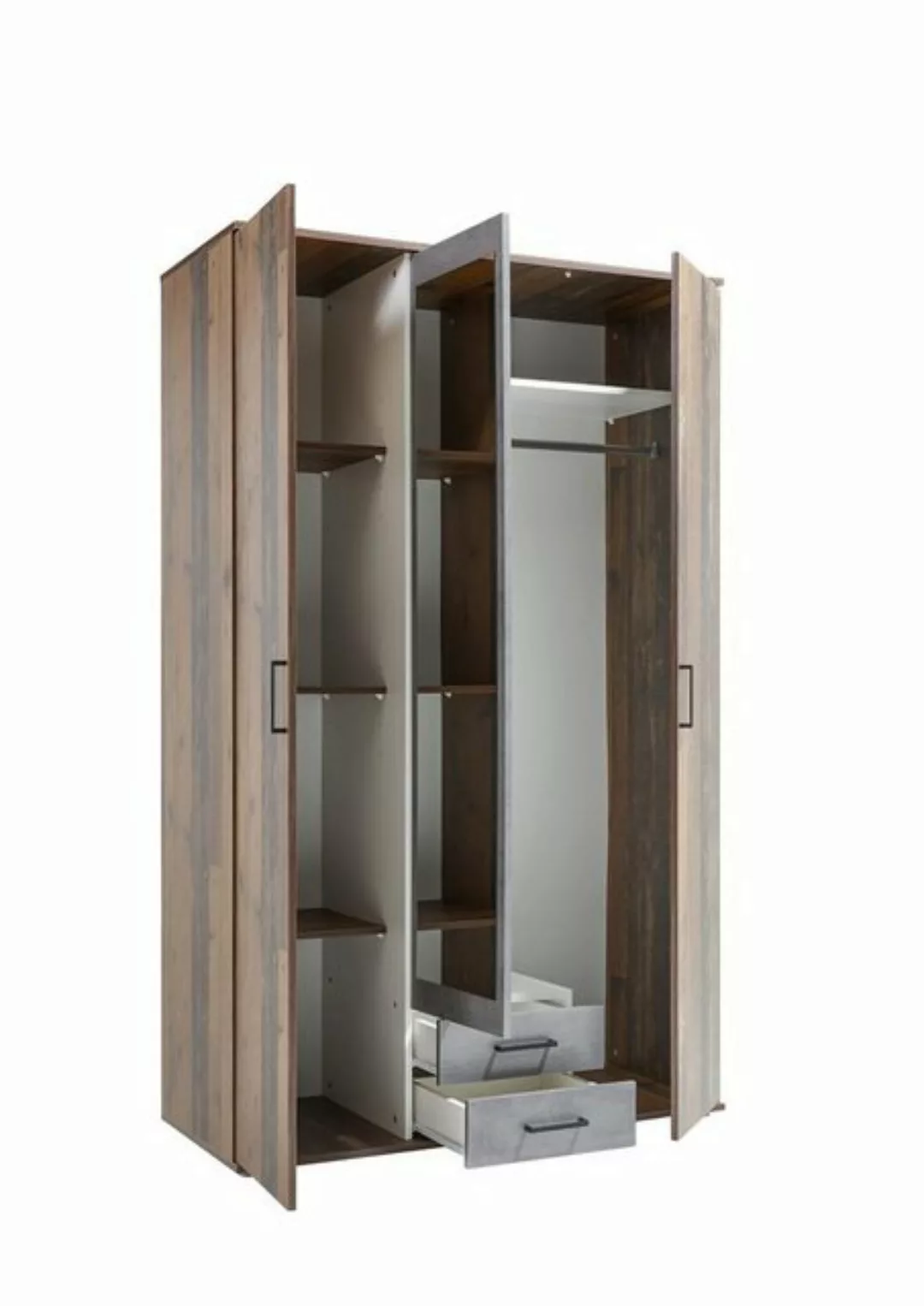 Pol-Power Kleiderschrank 120 x 197 x 54 cm (B/H/T) günstig online kaufen