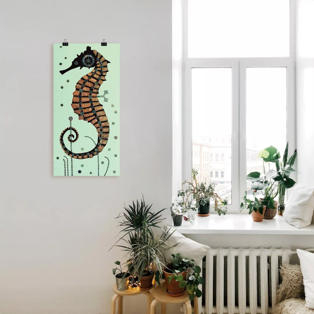 Artland Poster »Seepferdchen Textur«, Wassertiere, (1 St.) günstig online kaufen