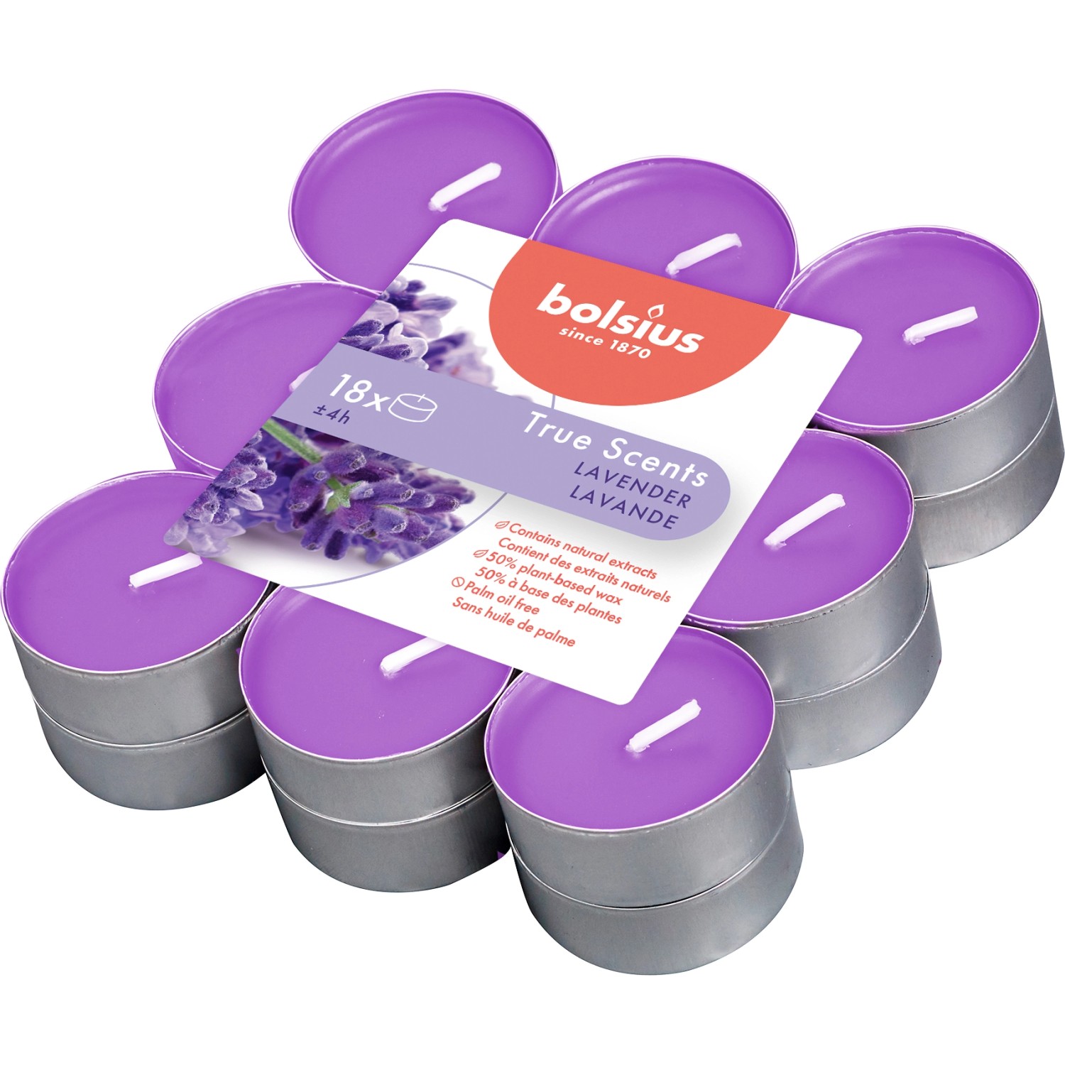 Bolsius Duftteelichter True Scents 18er-Pack Lavendel günstig online kaufen