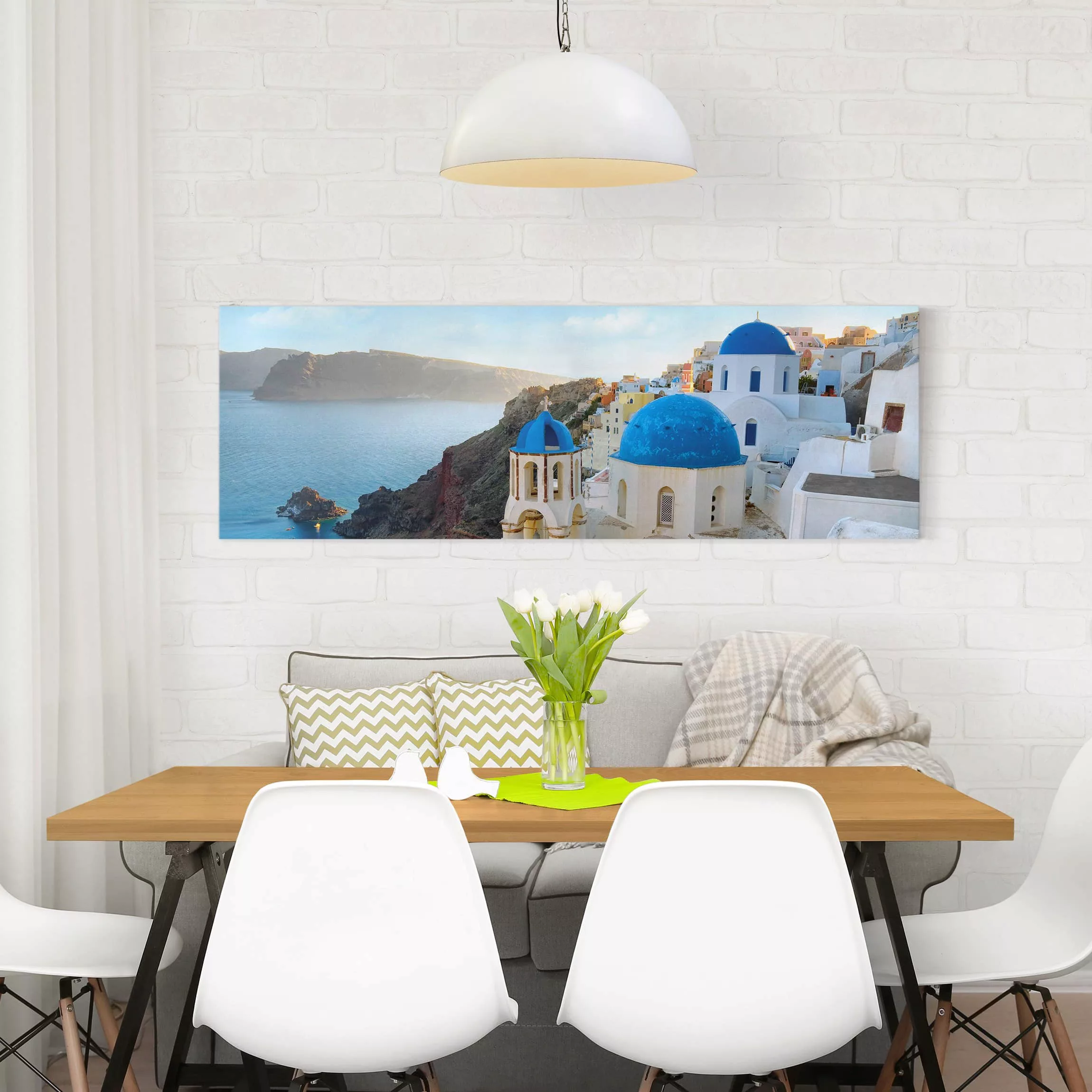 Leinwandbild Architektur & Skyline - Panorama Santorini günstig online kaufen