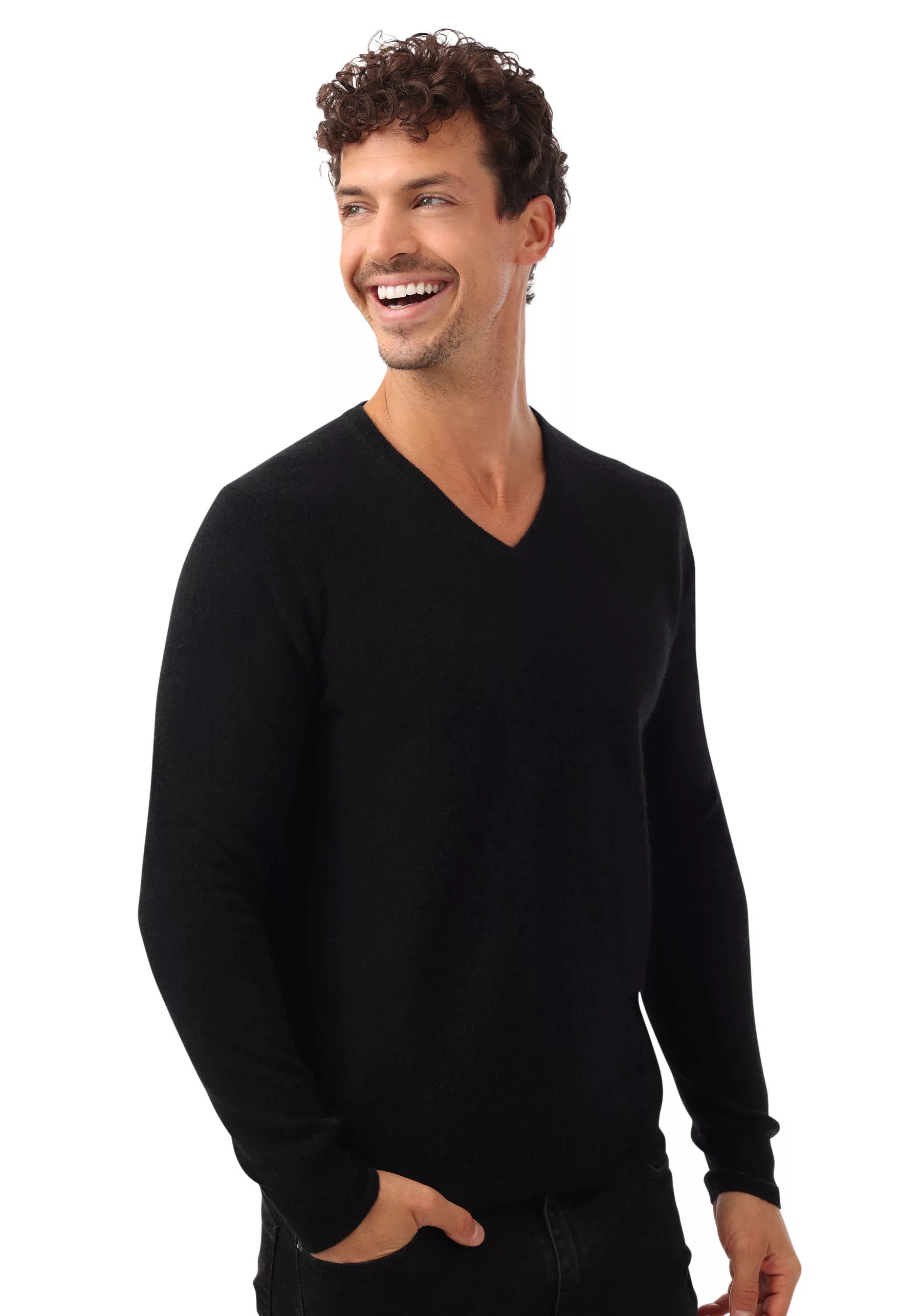 Zwillingsherz Kaschmirpullover, mit V-Ausschnitt und elegantem Fit günstig online kaufen