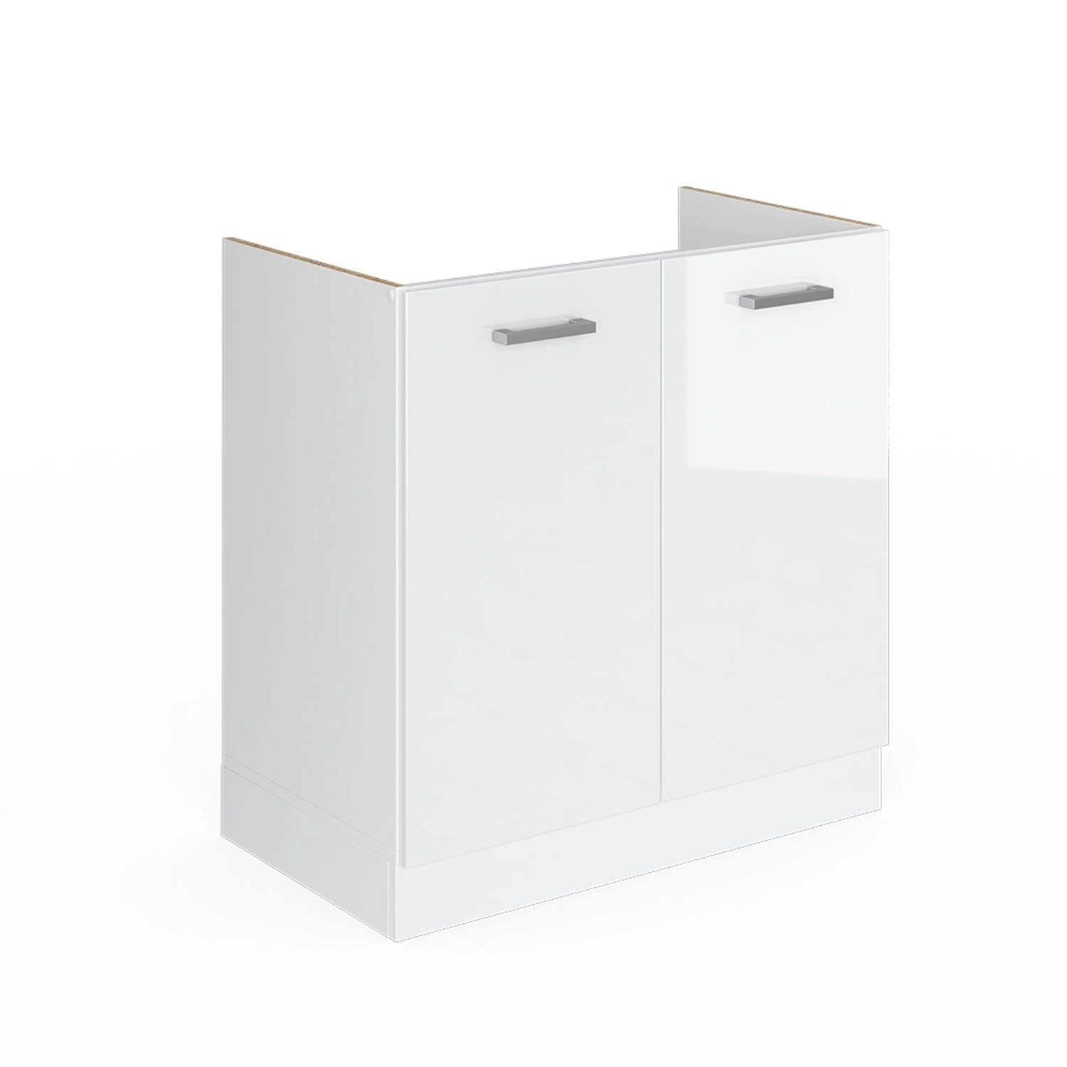 Vicco Spülenunterschrank R-Line, Weiß Hochglanz/Weiß, 80 günstig online kaufen