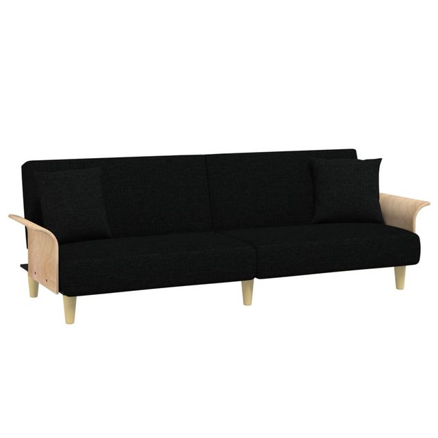 vidaXL Sofa Schlafsofa mit Armlehnen Schwarz Stoff Schlafcouch Sofa Couch G günstig online kaufen