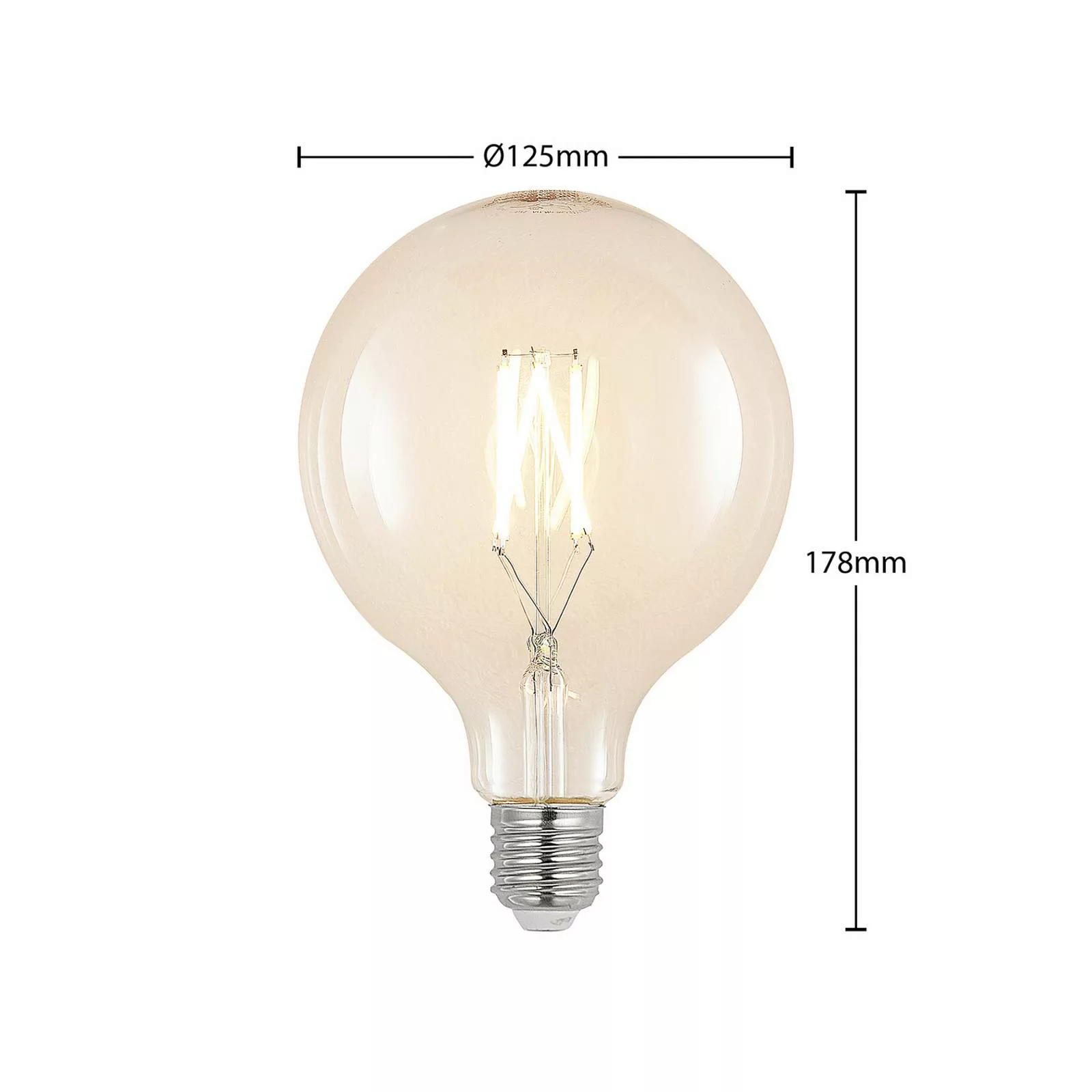 LED-Filament E27 6W 2.700K G125 Globe klar 3er-Set günstig online kaufen