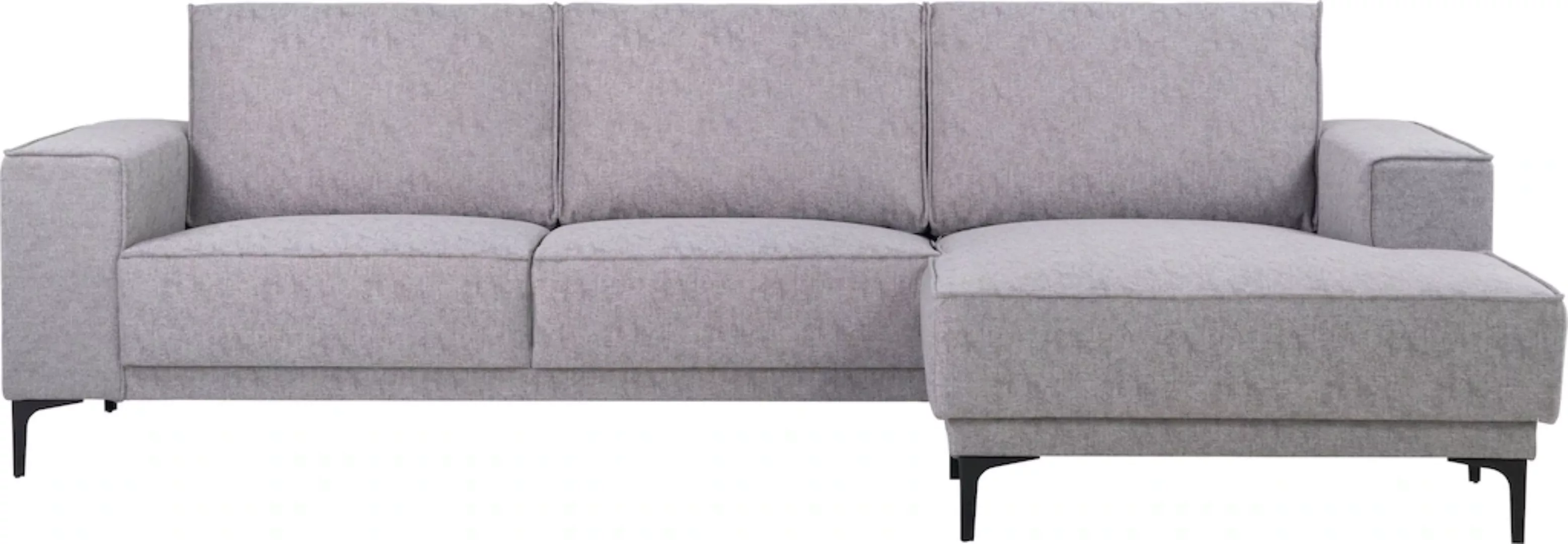 Places of Style Ecksofa "Polsterecke Oland, Struktur, Flachgewebe, Luxus-Mi günstig online kaufen