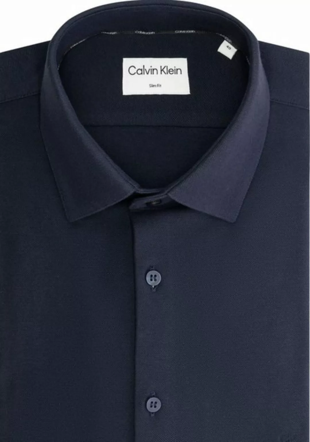 Calvin Klein Kurzarmhemd STRETCH PIQUE SOLID SLIM SHIRT günstig online kaufen