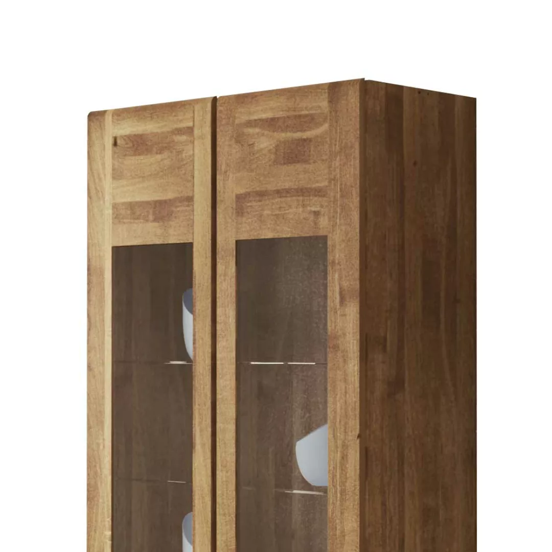 Esszimmer Vitrine aus Wildeiche Massivholz 90 cm günstig online kaufen