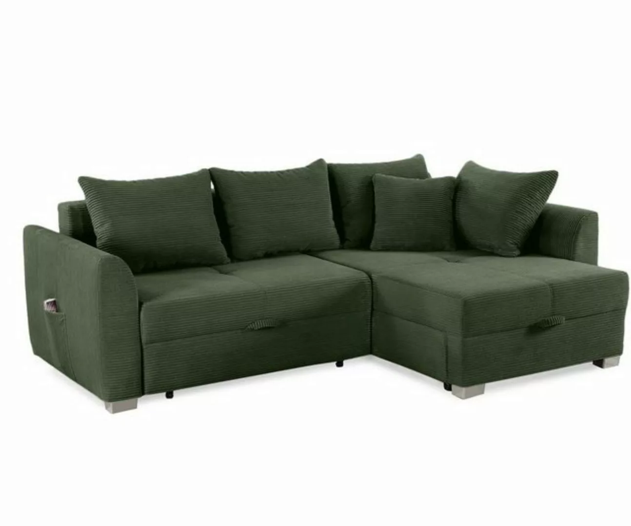 luma-home Ecksofa 15207, mit Bettkasten 236x160 cm, Bettfunktion, Ottomane günstig online kaufen