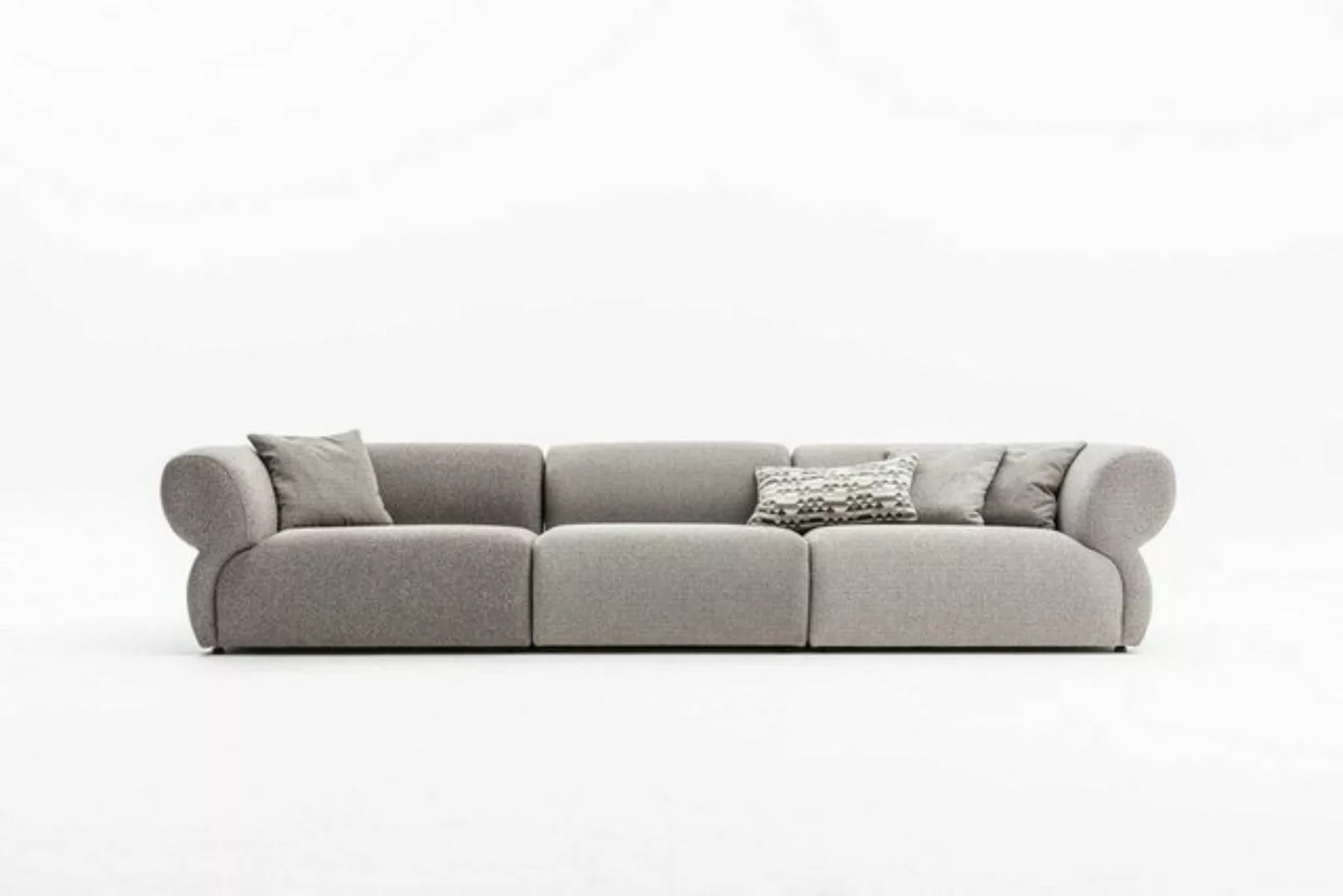 Xlmoebel Sofa Zeitgemäßes Graues Fünfsitzer Sofa für das Wohnzimmer Polster günstig online kaufen