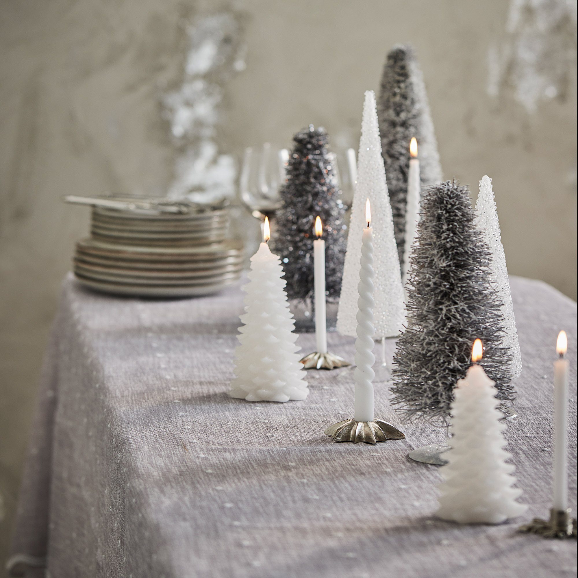 coco+cozy Tafelkerze Stabkerze Lene, weiß, 7 günstig online kaufen