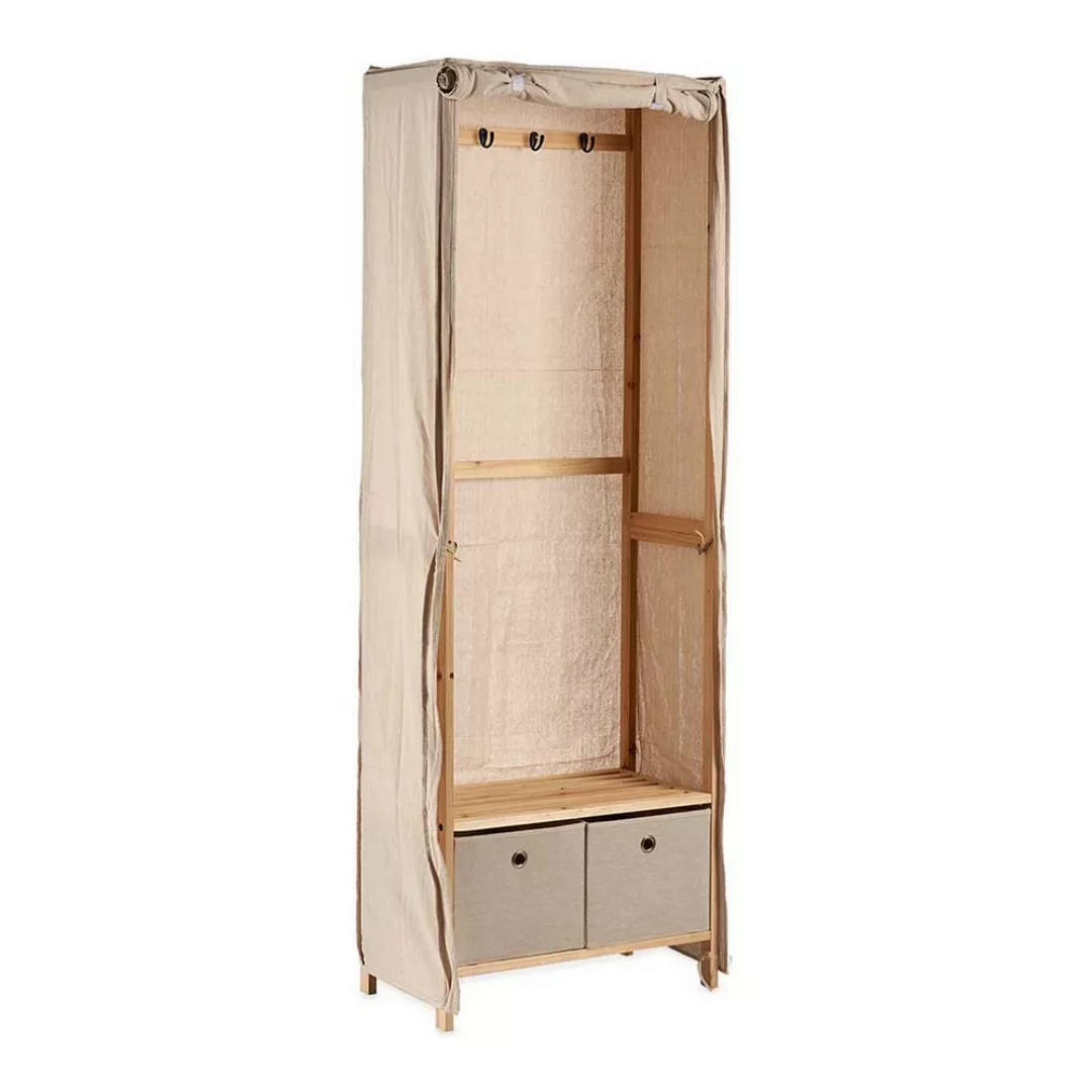 Garderobe Beige Holz Stoff (31,5 X 58 X 168 Cm) günstig online kaufen