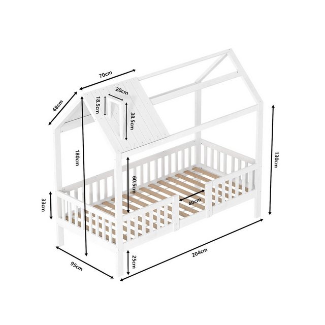 Furnishings Home Holzbett 90x200cm Kiefernholzbett Kinderbett (Set, Bett) günstig online kaufen