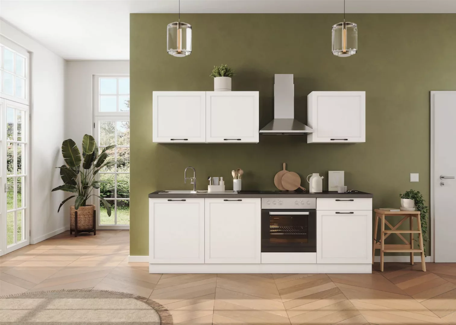 Kochstation Küchenzeile "KS-Lani, mit MDF-Fronten" günstig online kaufen