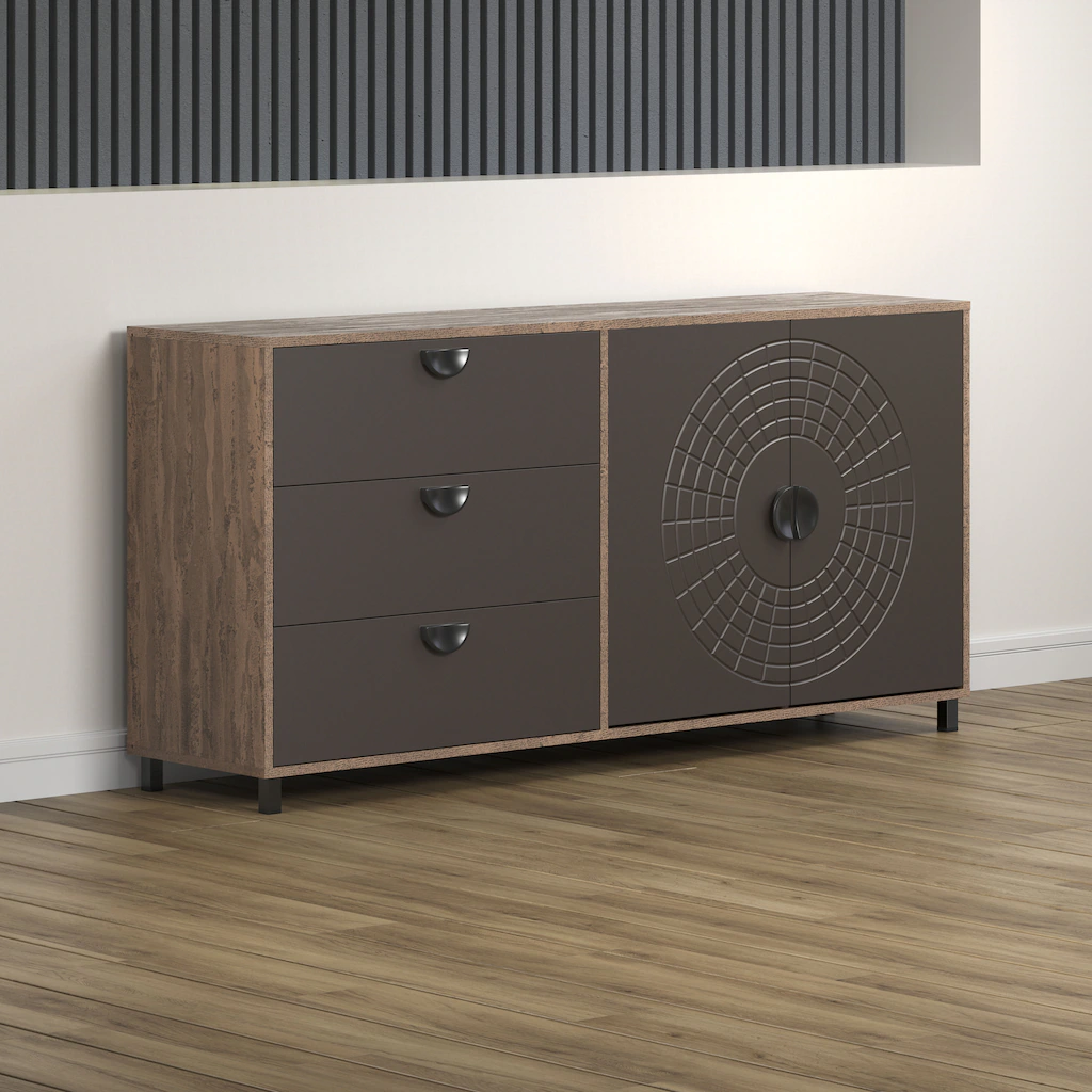 INOSIGN Sideboard "Fusion", (1 St.), Kommode mit markantem Kreismuster - An günstig online kaufen