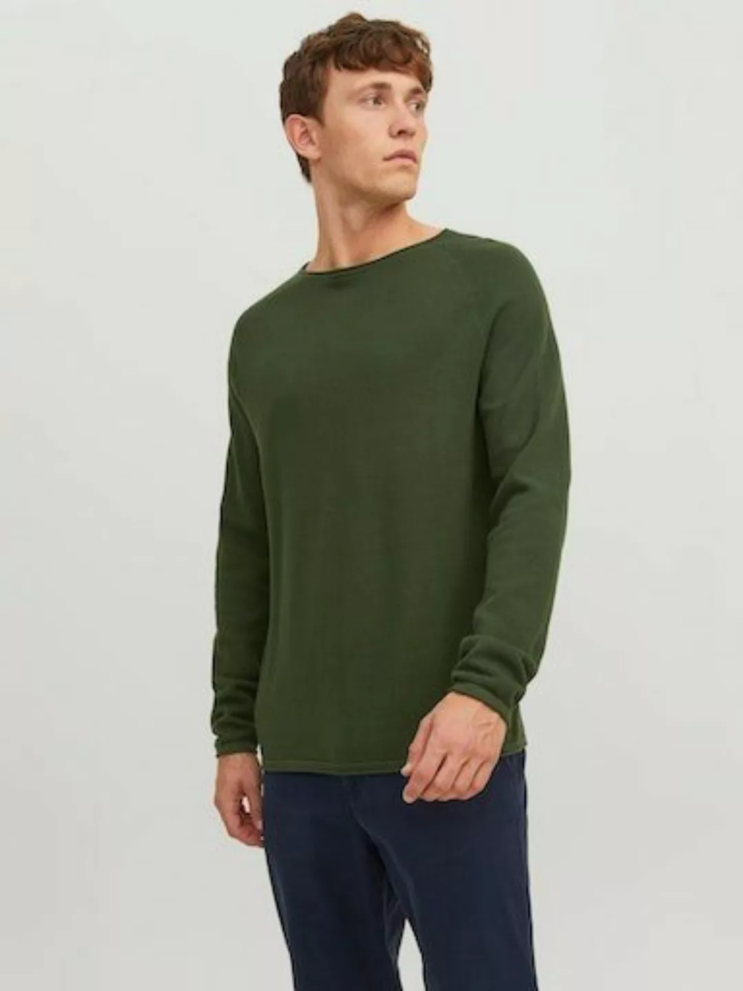 Jack & Jones Rundhalspullover JJEHILL KNIT CREW NECK NOOS aus Strukturstric günstig online kaufen