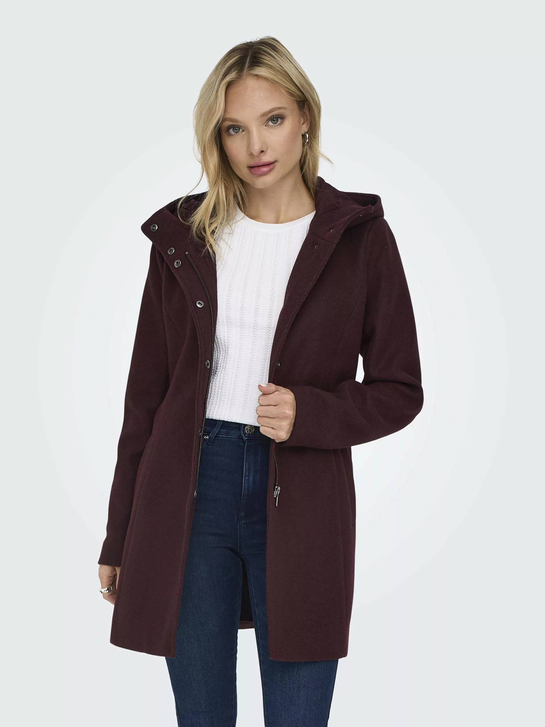 ONLY Kurzmantel "ONLEMMA HOODED BELT COAT OTW" günstig online kaufen