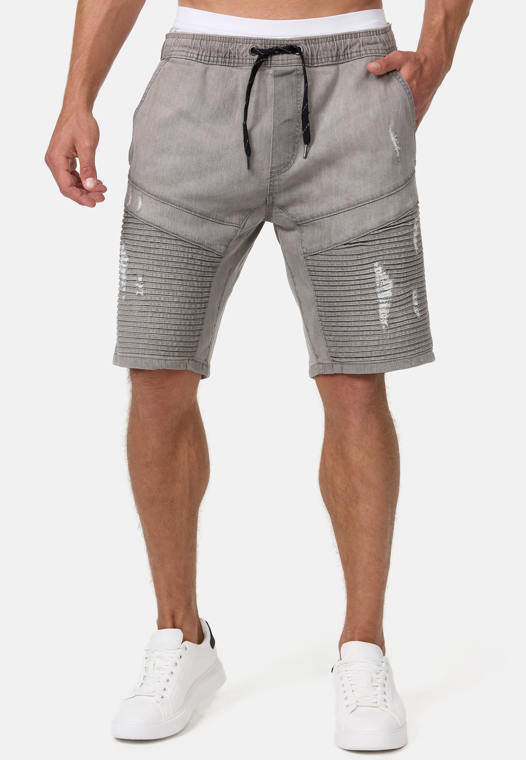 Indicode Jeansshorts Ernest aus elastischer Baumwoll-Qualität günstig online kaufen