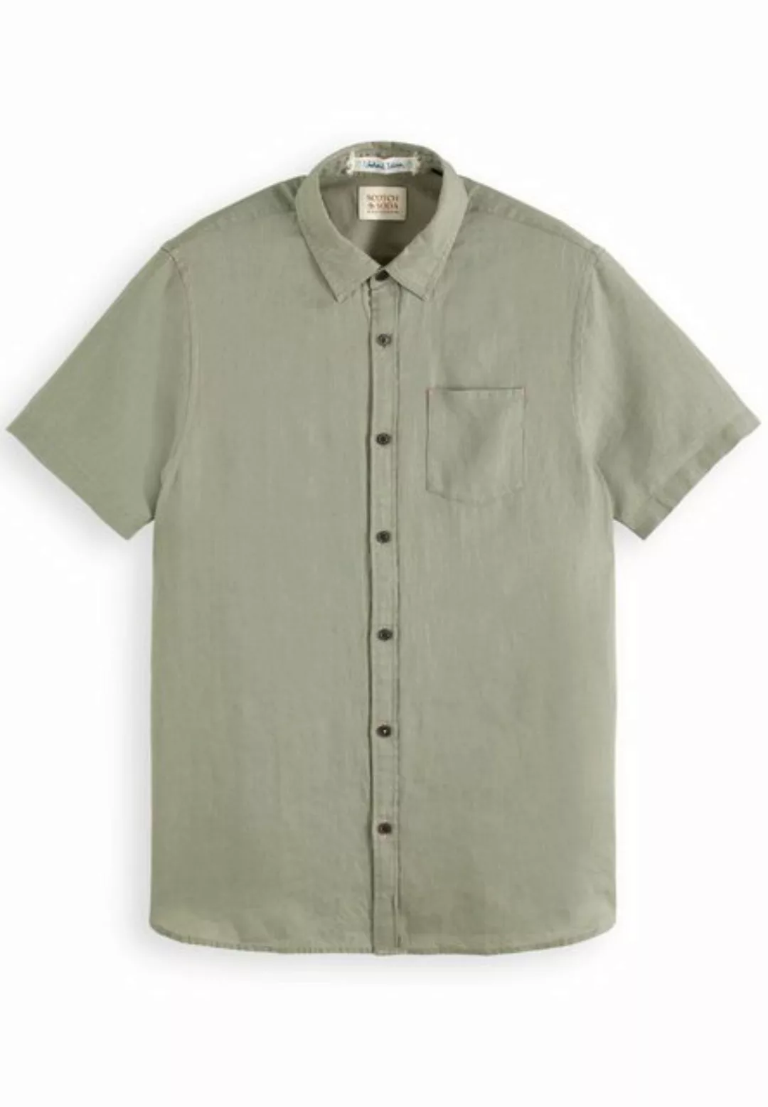 Scotch & Soda Kurzarmhemd Hemd Kurzärmliges Leinenshirt mit Knopfleiste und günstig online kaufen