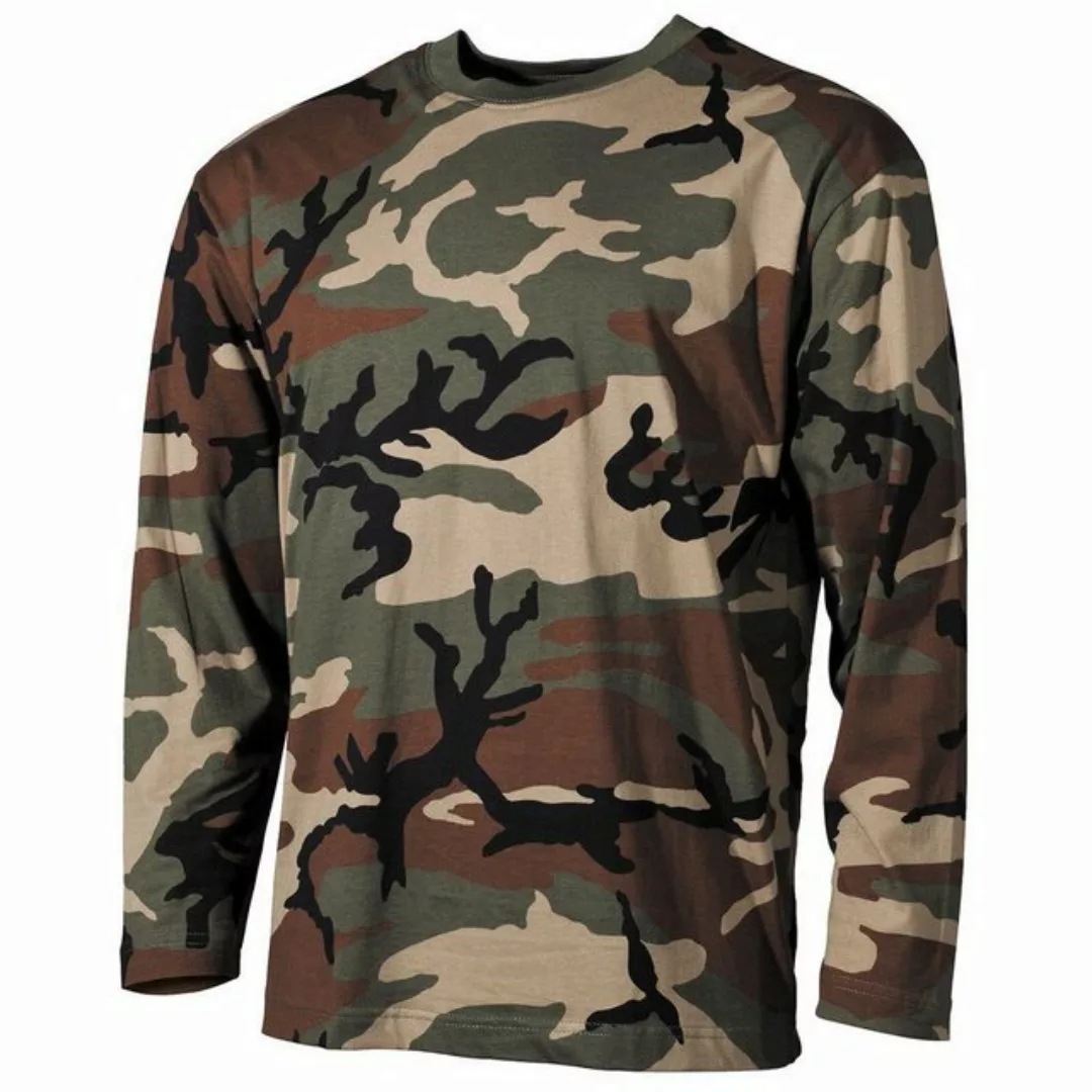 MFH Langarmshirt US Tarn-Shirt, langarm, woodland, 160g/m² - S (1-tlg) vers günstig online kaufen