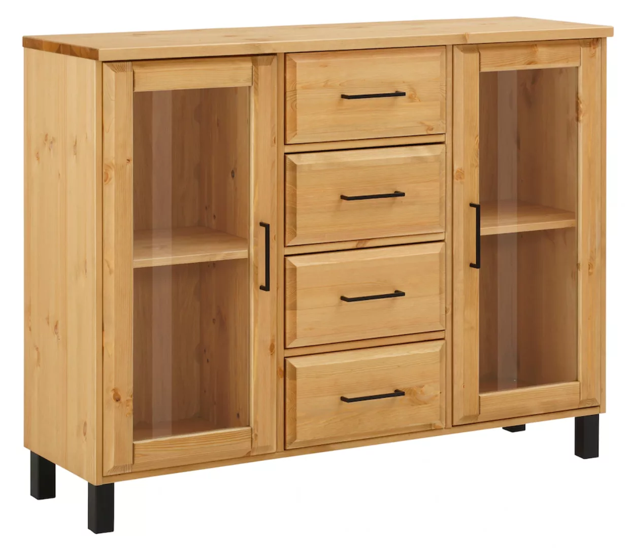 Home affaire Sideboard "Kemi", Breite 122 cm, aus massiver Kiefer, FSC günstig online kaufen