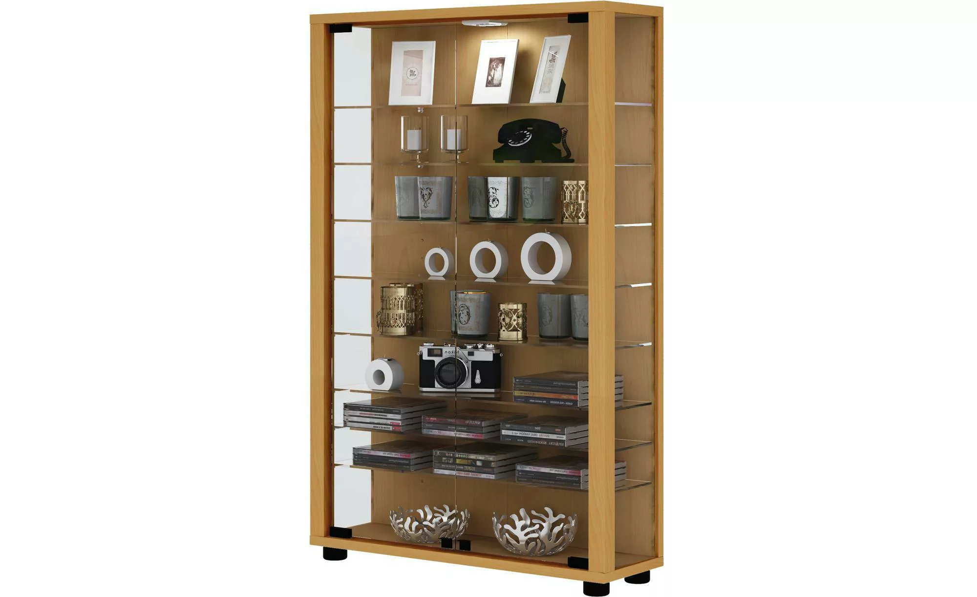 Vitrine ¦ silber ¦ Maße (cm): B: 59 H: 90 Kommoden & Sideboards > Vitrinen günstig online kaufen