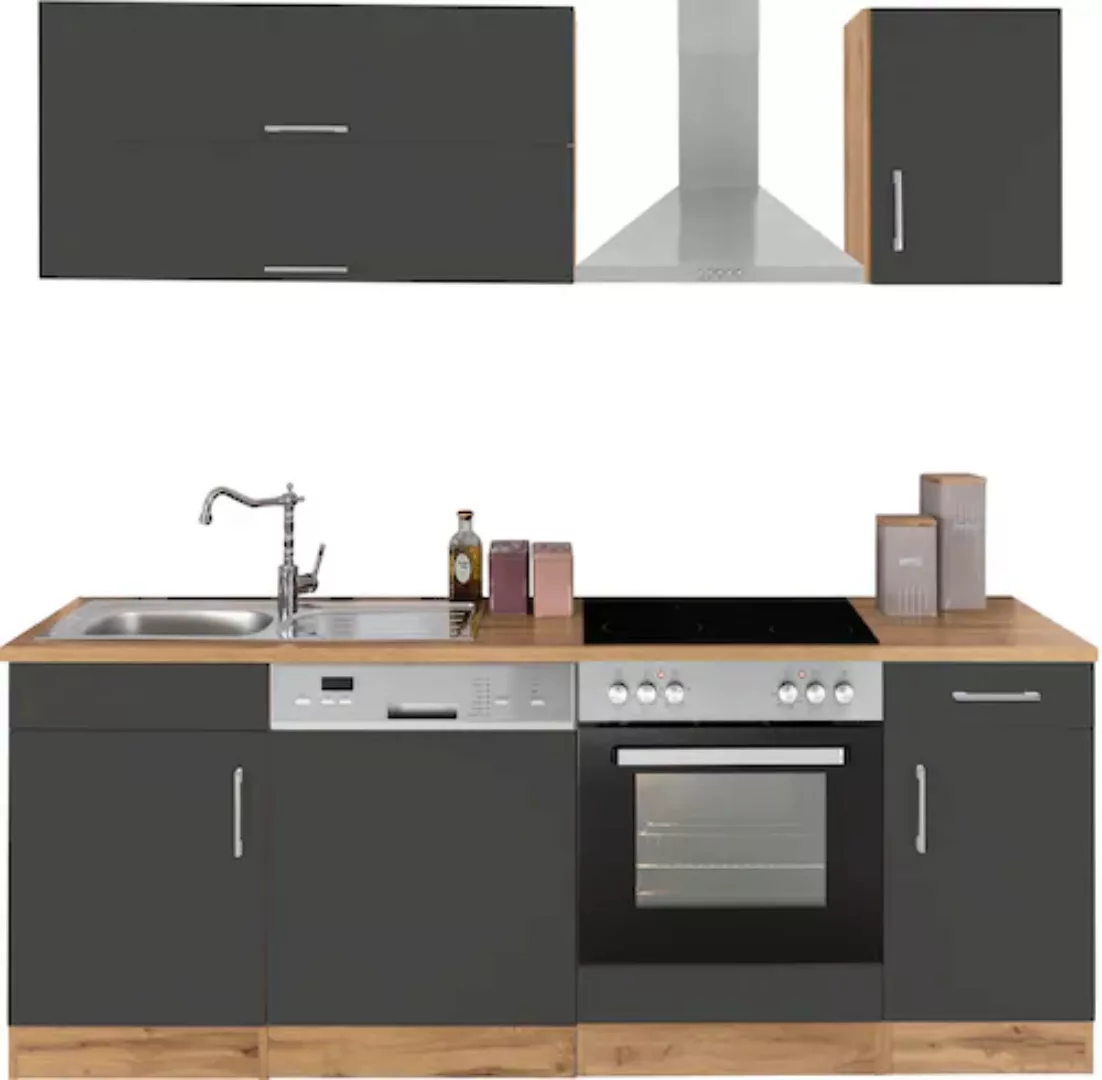 KOCHSTATION Küchenzeile »KS-Colmar«, ohne E-Geräte, Breite 210 cm günstig online kaufen
