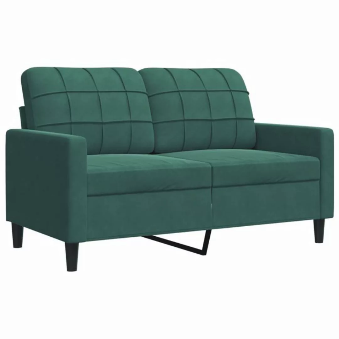 vidaXL Sofa Sofa/ 2-Sitzer/ 3-Sitzer Samt, 120 cm, Grün günstig online kaufen