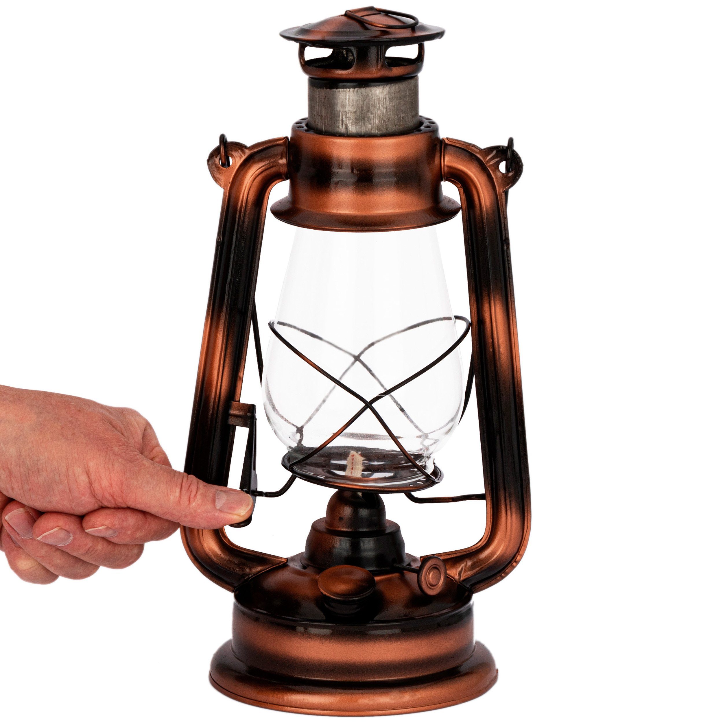 NKlaus Windlicht Sturmlaterne Petroleumlampe Eisen bronzefarben günstig online kaufen