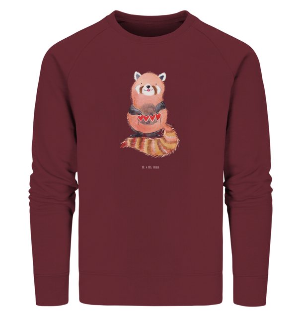 Mr. & Mrs. Panda Longpullover Größe XXL Roter Panda - Burgundy - Geschenk, günstig online kaufen