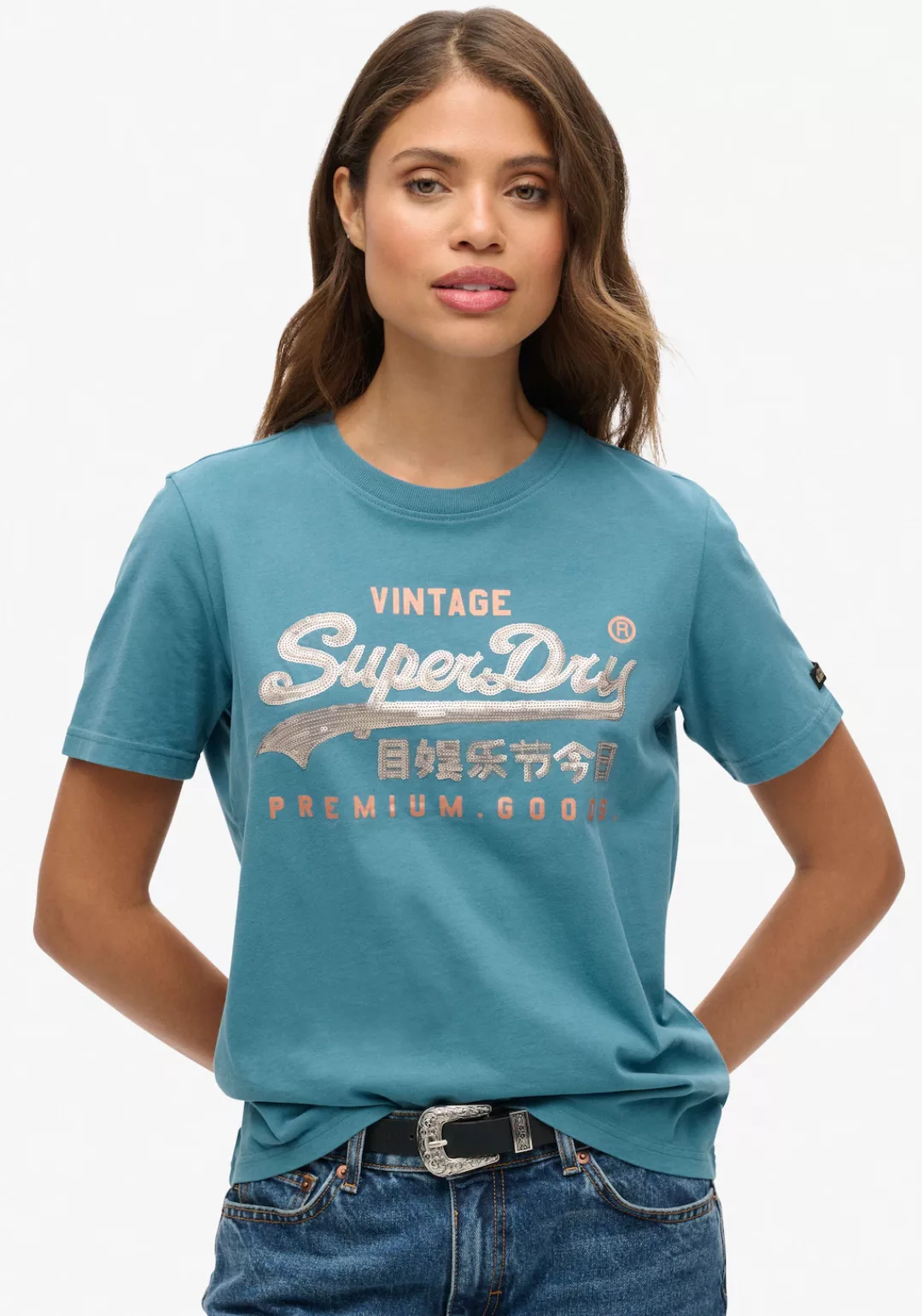 Superdry Print-Shirt EMBELLISHED VL GRAPHIC T SHIRT günstig online kaufen