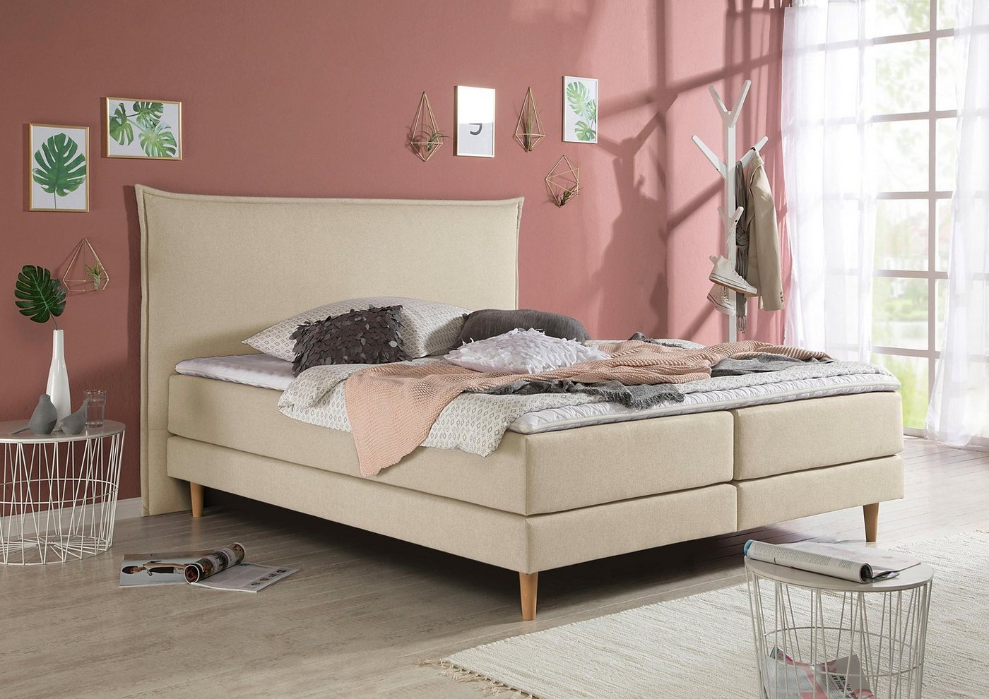 andas Boxspringbett "Kiruna", in 4 Breiten, 3 Matratzenarten, bis zu 3 Härt günstig online kaufen