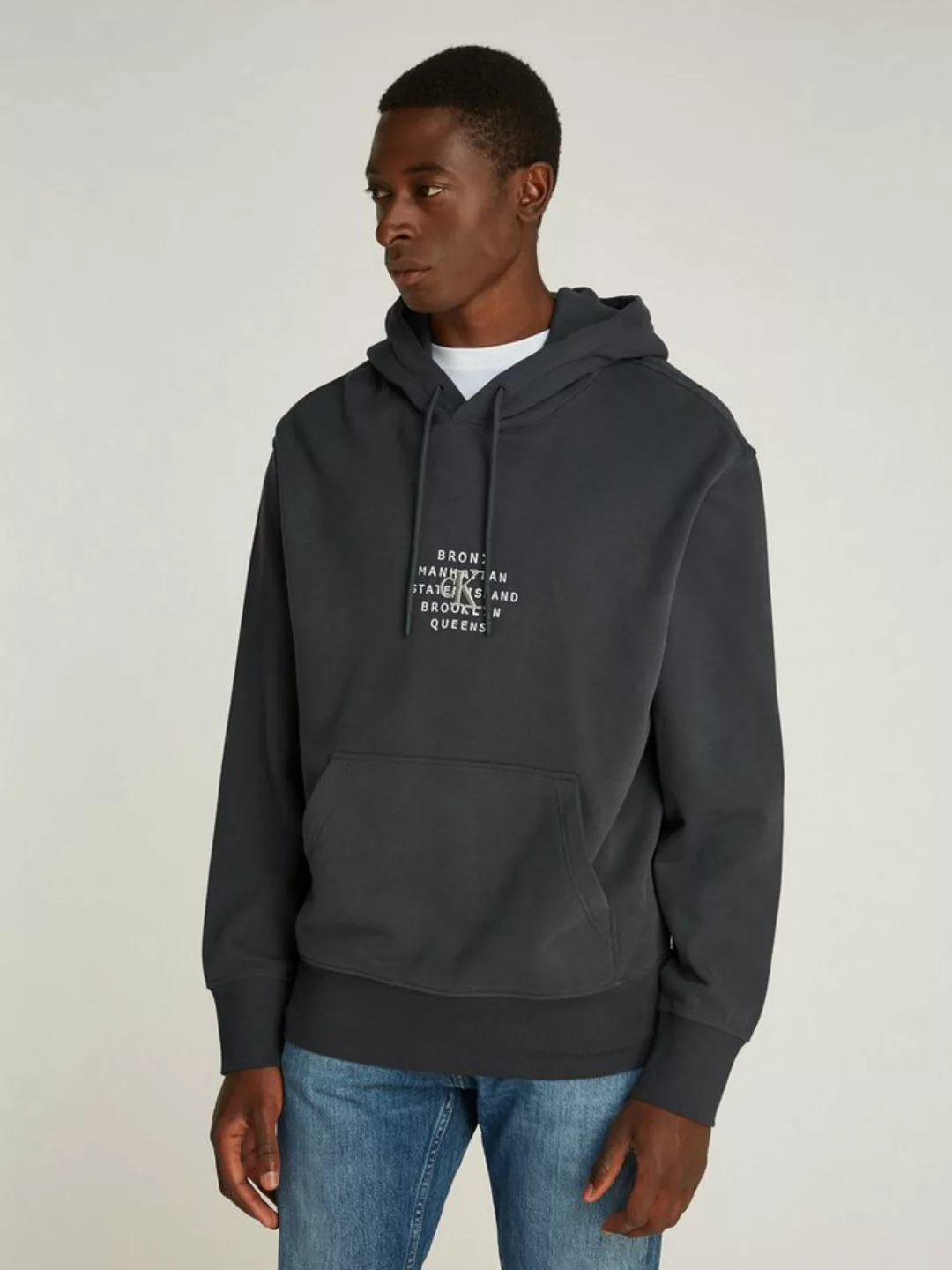 Calvin Klein Jeans Sweatshirt NYC STAMP GRAPHIC HOODIE mit Logostickerei günstig online kaufen