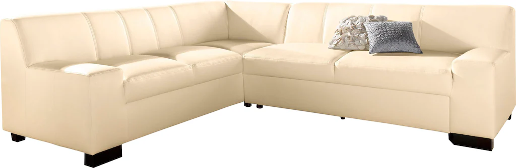 DOMO collection Ecksofa »Norma, moderne Armlehnen, zeitlos und elegant, L-F günstig online kaufen