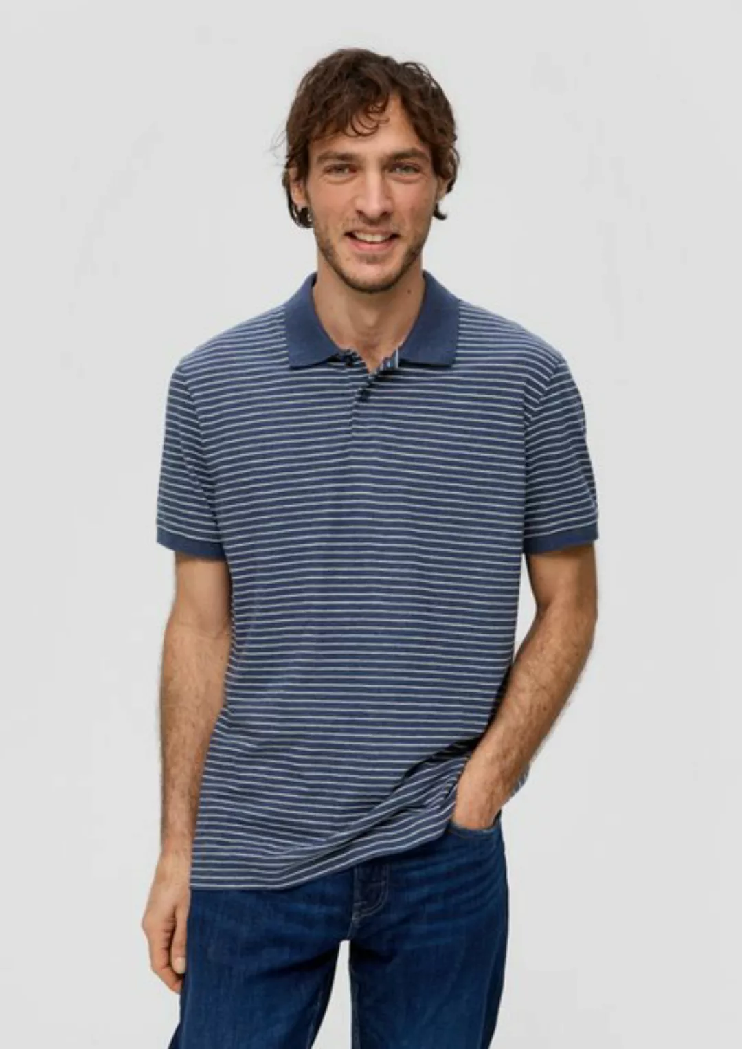 s.Oliver Kurzarmshirt Poloshirt aus Baumwolle günstig online kaufen