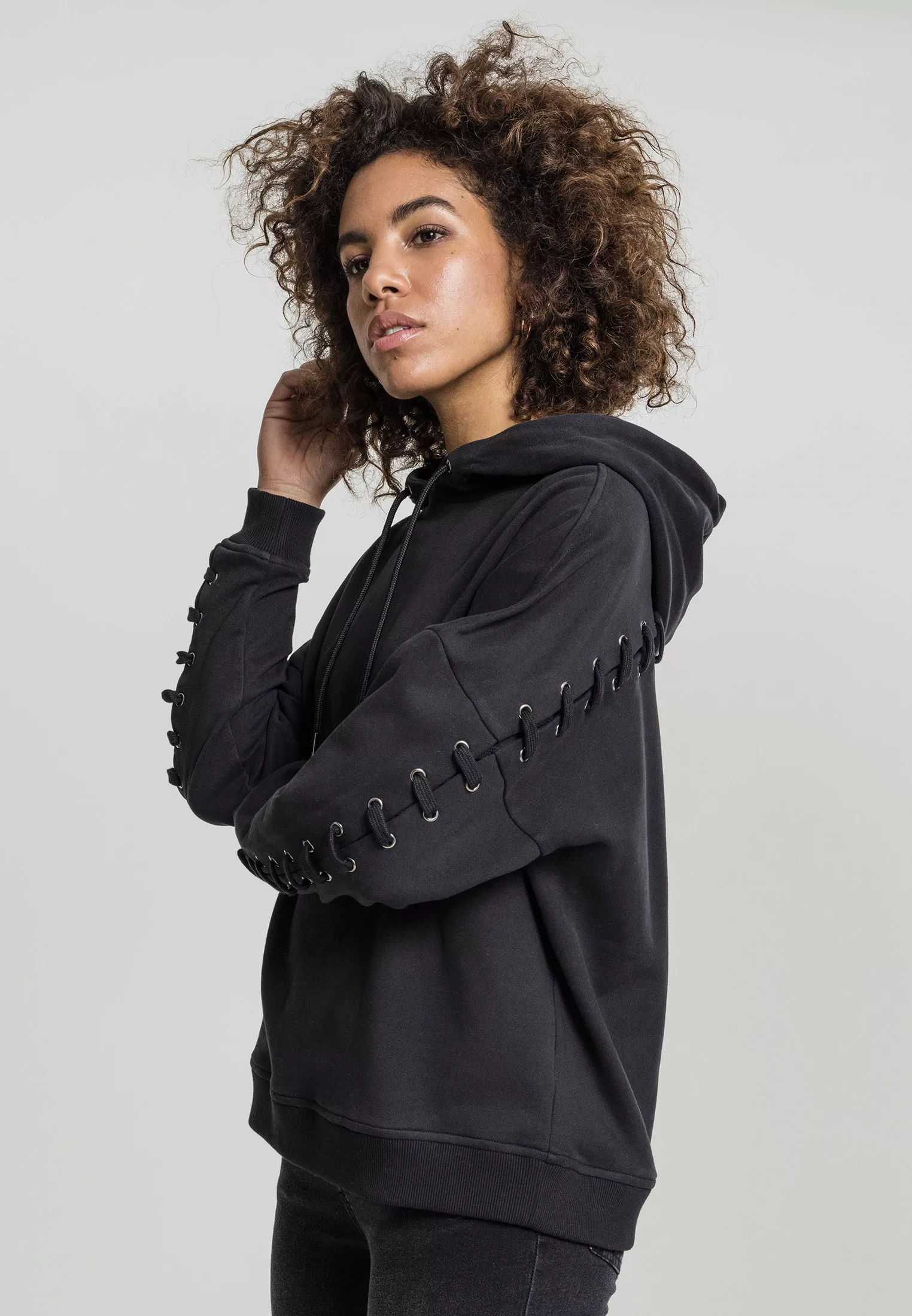 Urban Classics Damen Lace Up Hoody günstig online kaufen