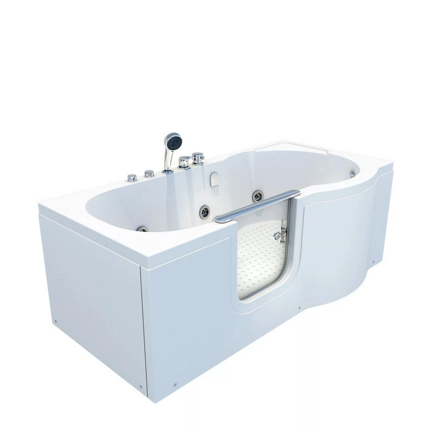 AcquaVapore Seniorenwanne mit Tür Whirlpool S12-WP-L Badewanne 170x85cm günstig online kaufen