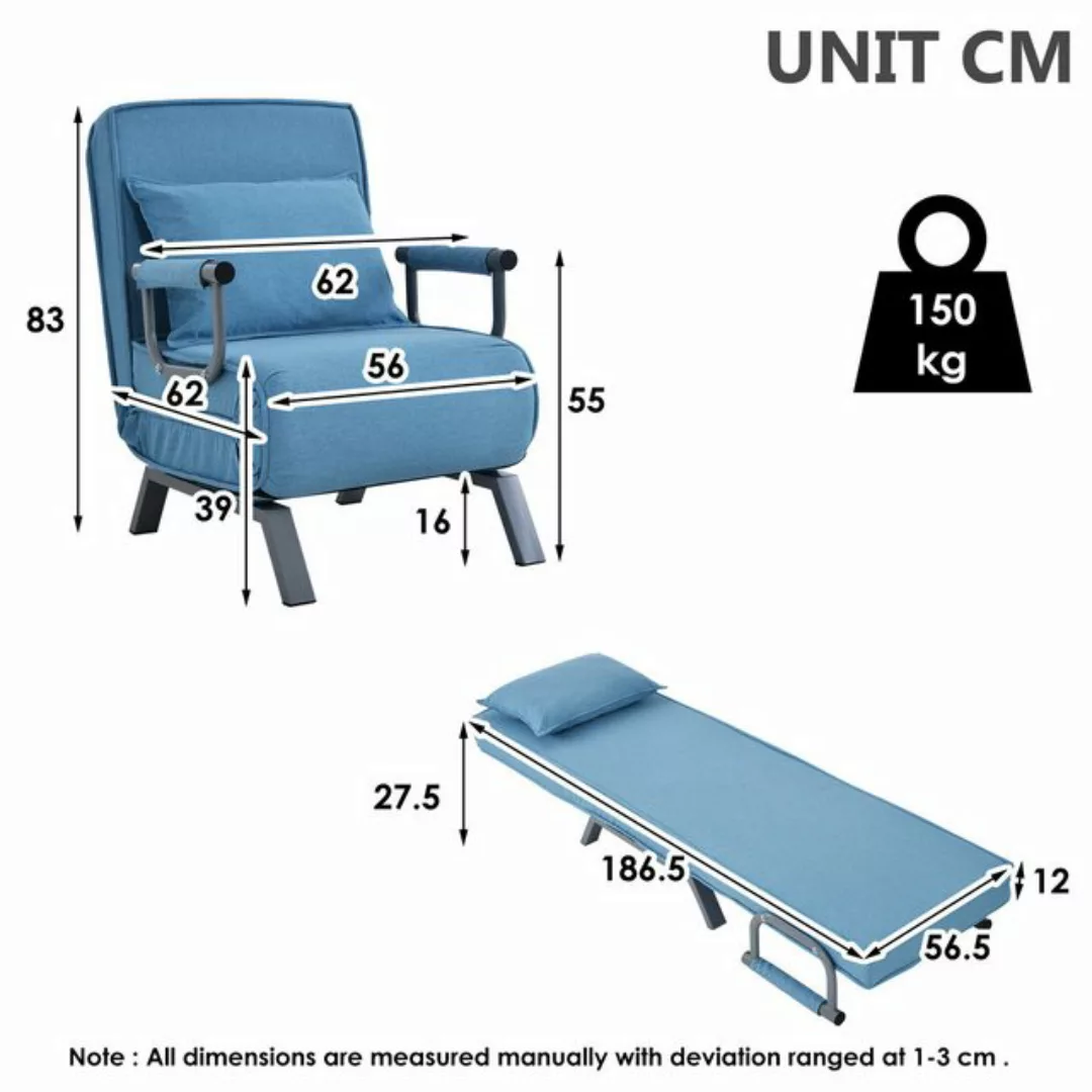 MC Star Schlafsofa Schlafsessel, verstellbare Rückenlehne mit 6 Positionen, günstig online kaufen