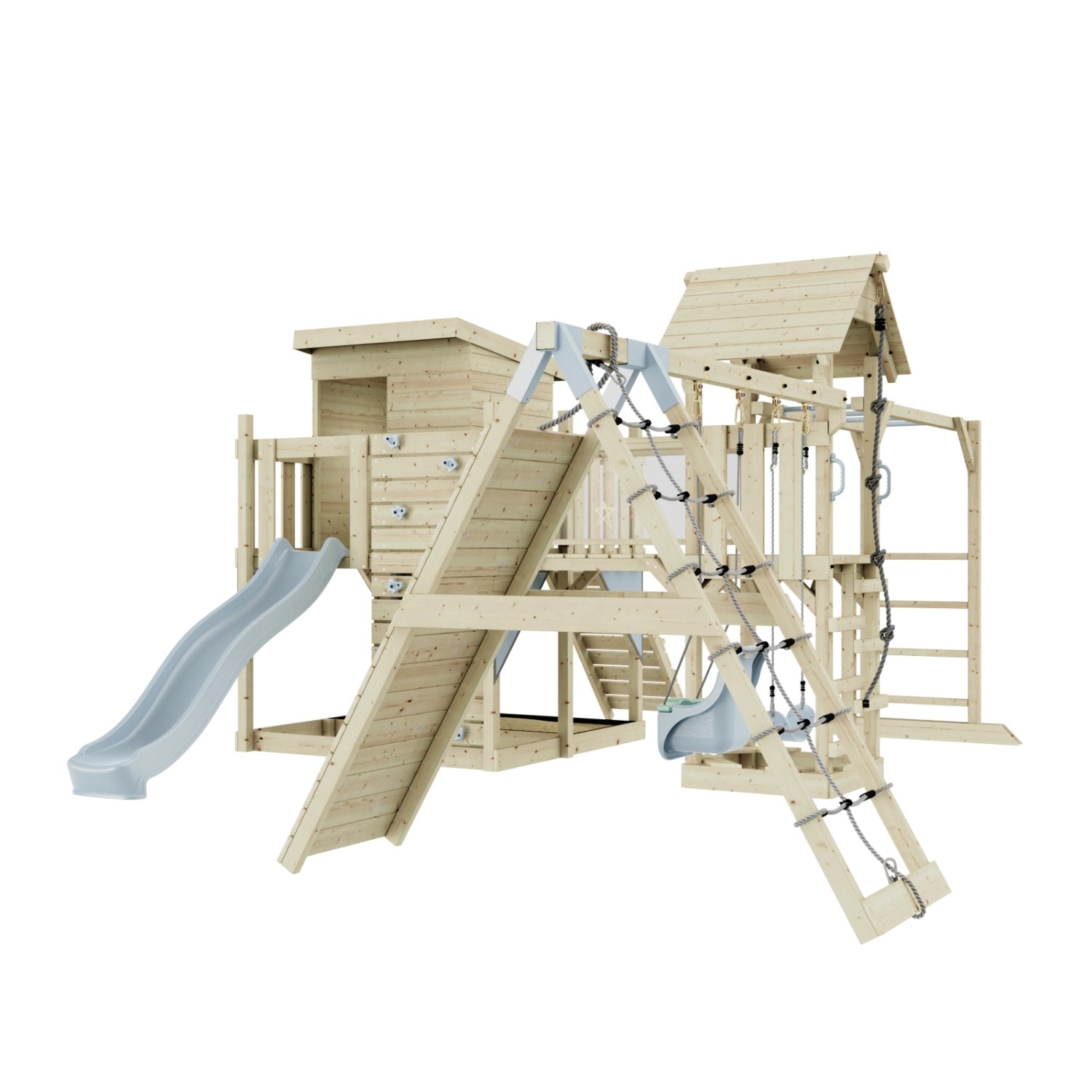 OutdoorToys Spielturm Lars mit Babyschaukel Eisblau günstig online kaufen