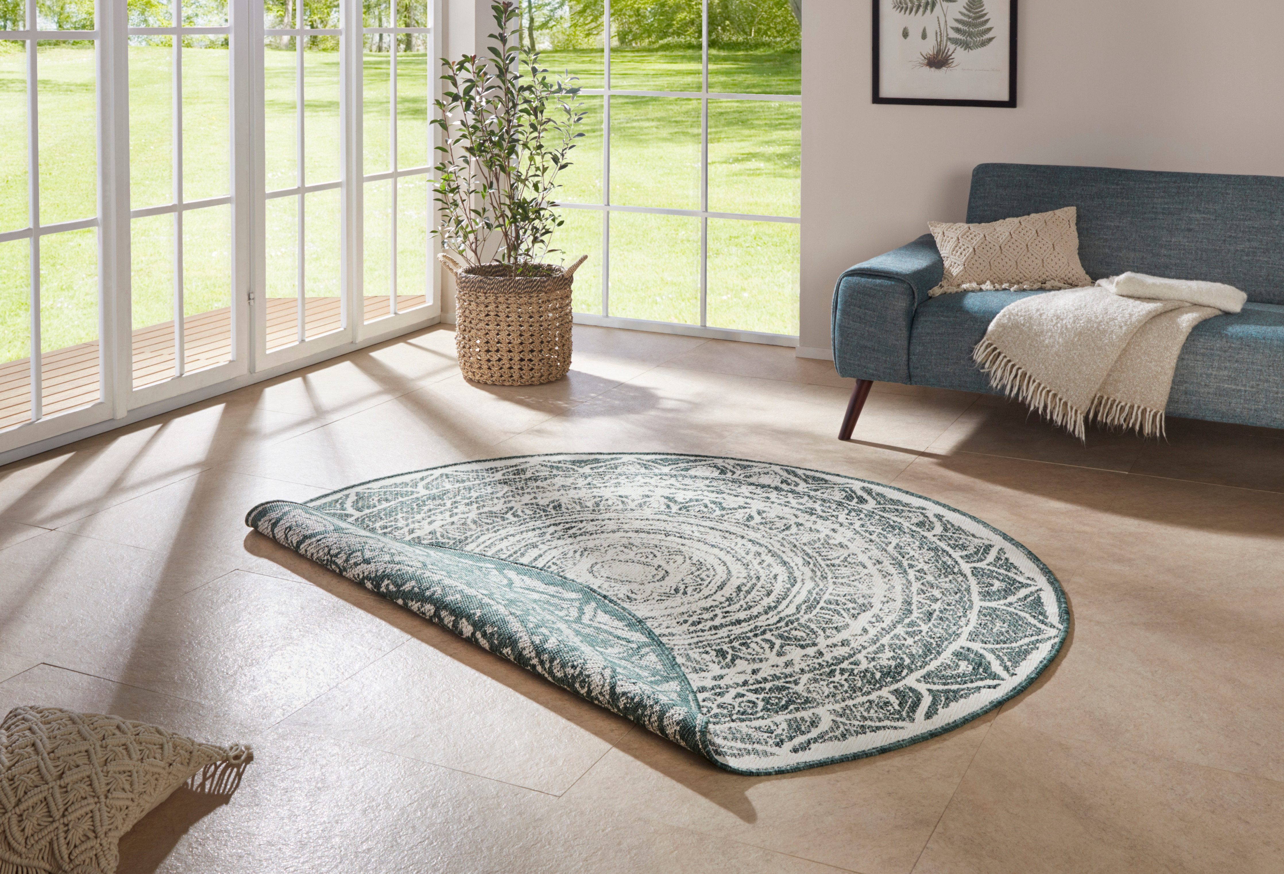 HANSE Home Teppich »Siruma Wendeteppich«, rund, 5 mm Höhe, In- & Outdoor, b günstig online kaufen