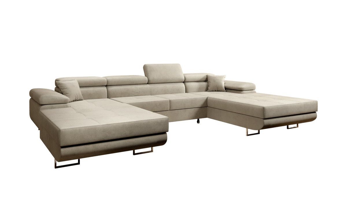 Luxusbetten24 Schlafsofa Designer Sofa Calvera U, günstig online kaufen